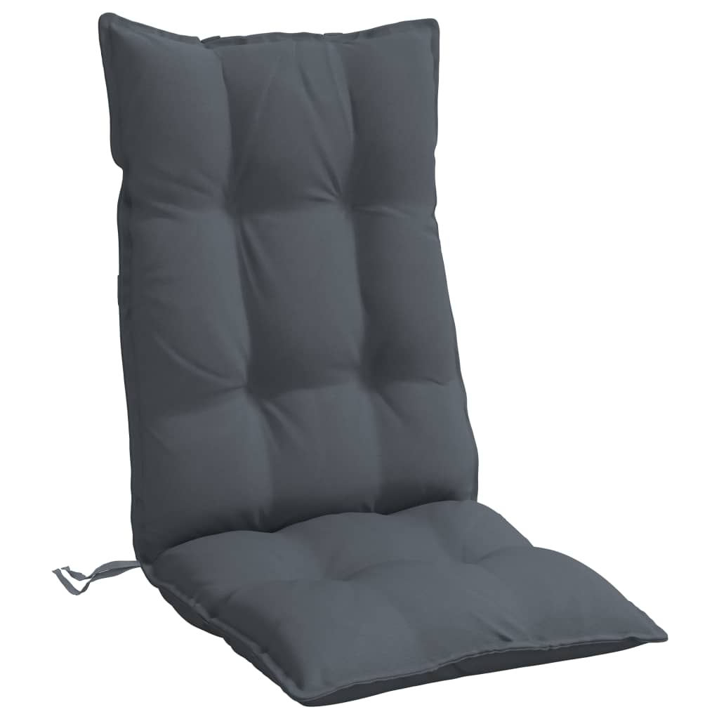 Coussins de chaise à dossier haut lot de 4 anthracite