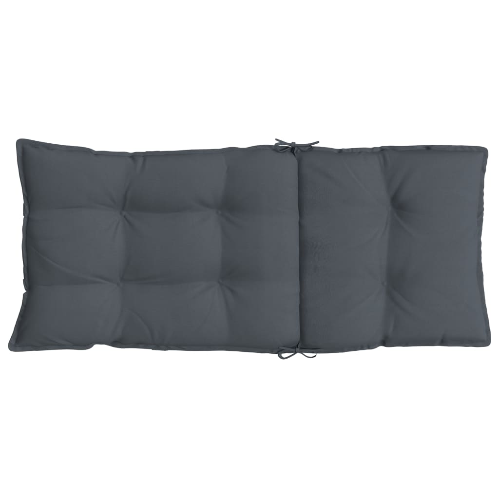 Coussins de chaise à dossier haut lot de 4 anthracite