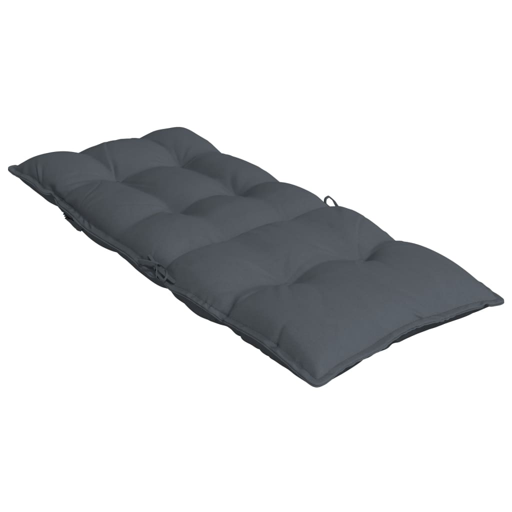 High Back Chair Cushions Set of 6 Charcoal