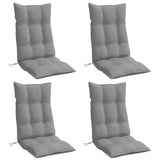 Coussins de chaise à dossier haut lot de 4 gris tissu oxford