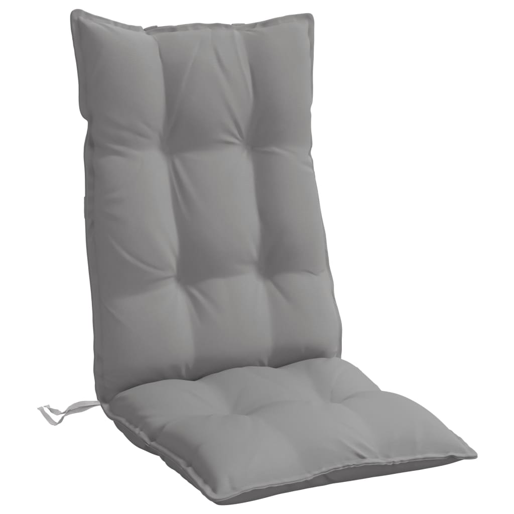 Coussins de chaise à dossier haut lot de 4 gris tissu oxford