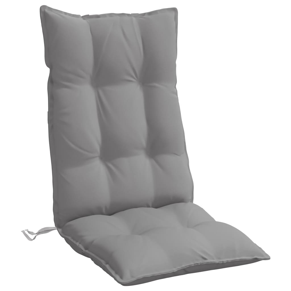 Coussins de chaise à dossier haut lot de 6 gris tissu oxford