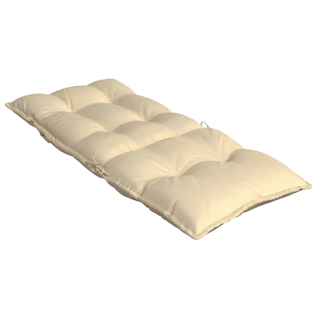 Coussins de chaise à dossier haut lot de 2 beige tissu oxford