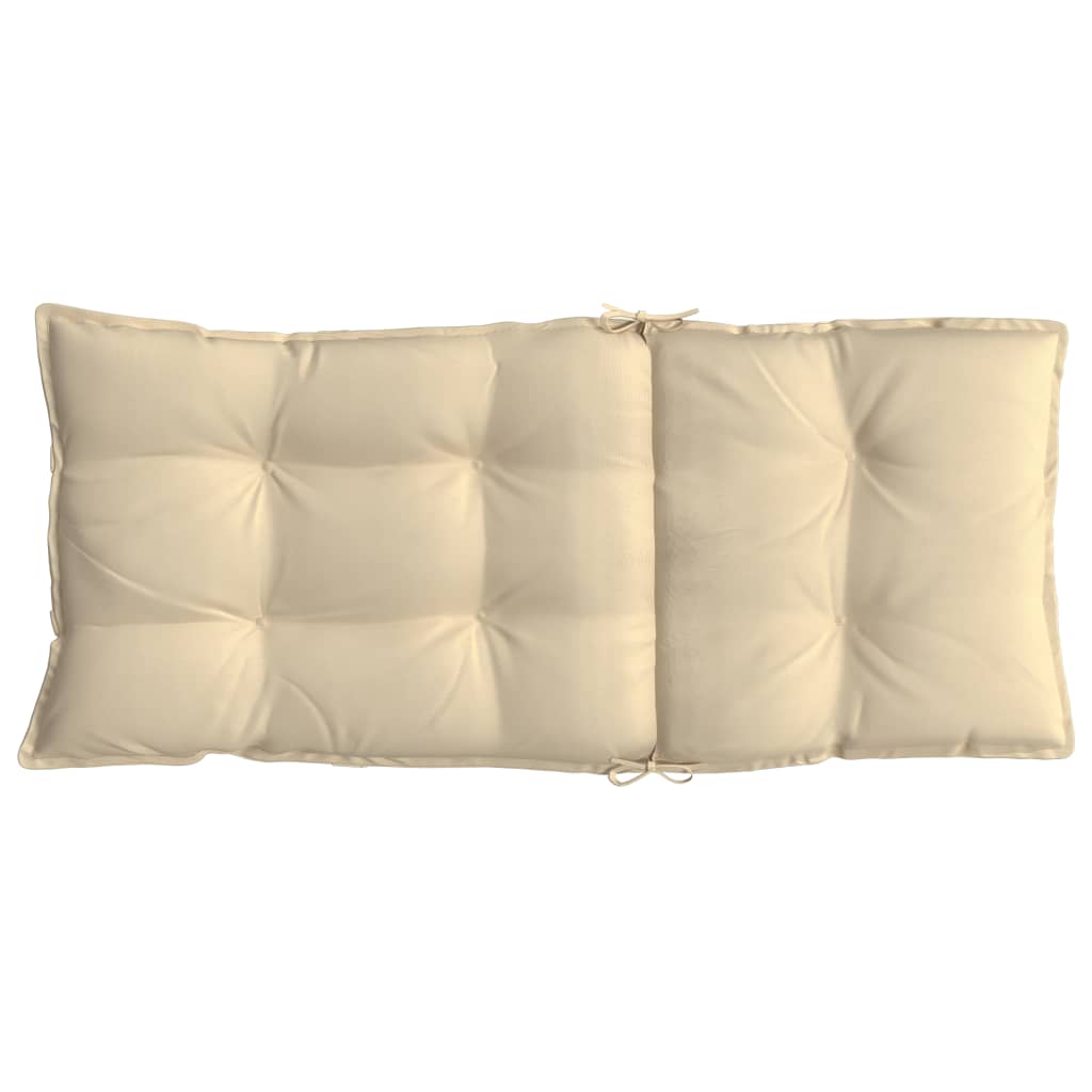 Coussins de chaise à dossier haut lot de 2 beige tissu oxford