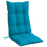 High Back Chair Cushions Set of 4 Light Blue