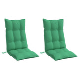 Coussins de chaise à dossier haut lot de 2 vert tissu oxford