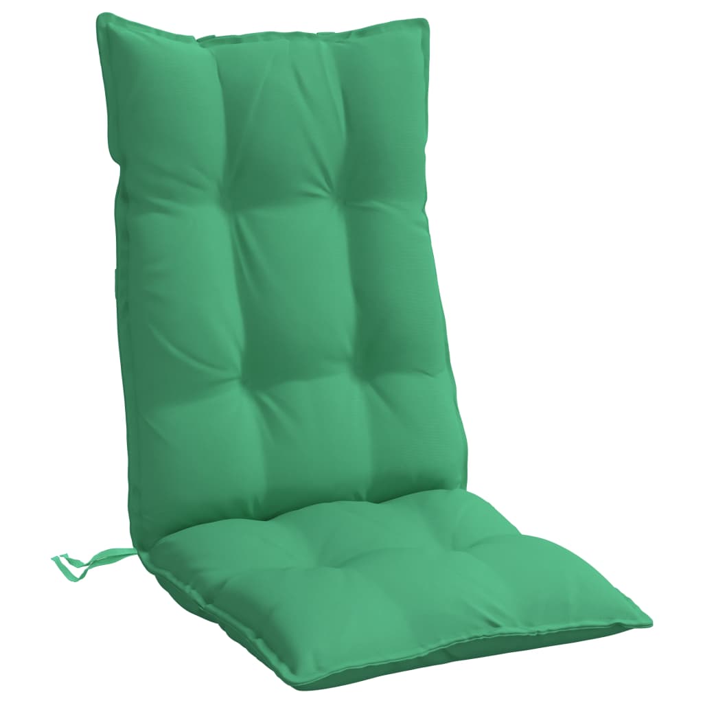 Coussins de chaise à dossier haut lot de 4 vert tissu oxford