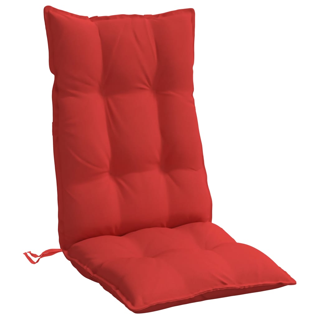 Coussins de chaise à dossier haut lot de 2 rouge tissu oxford