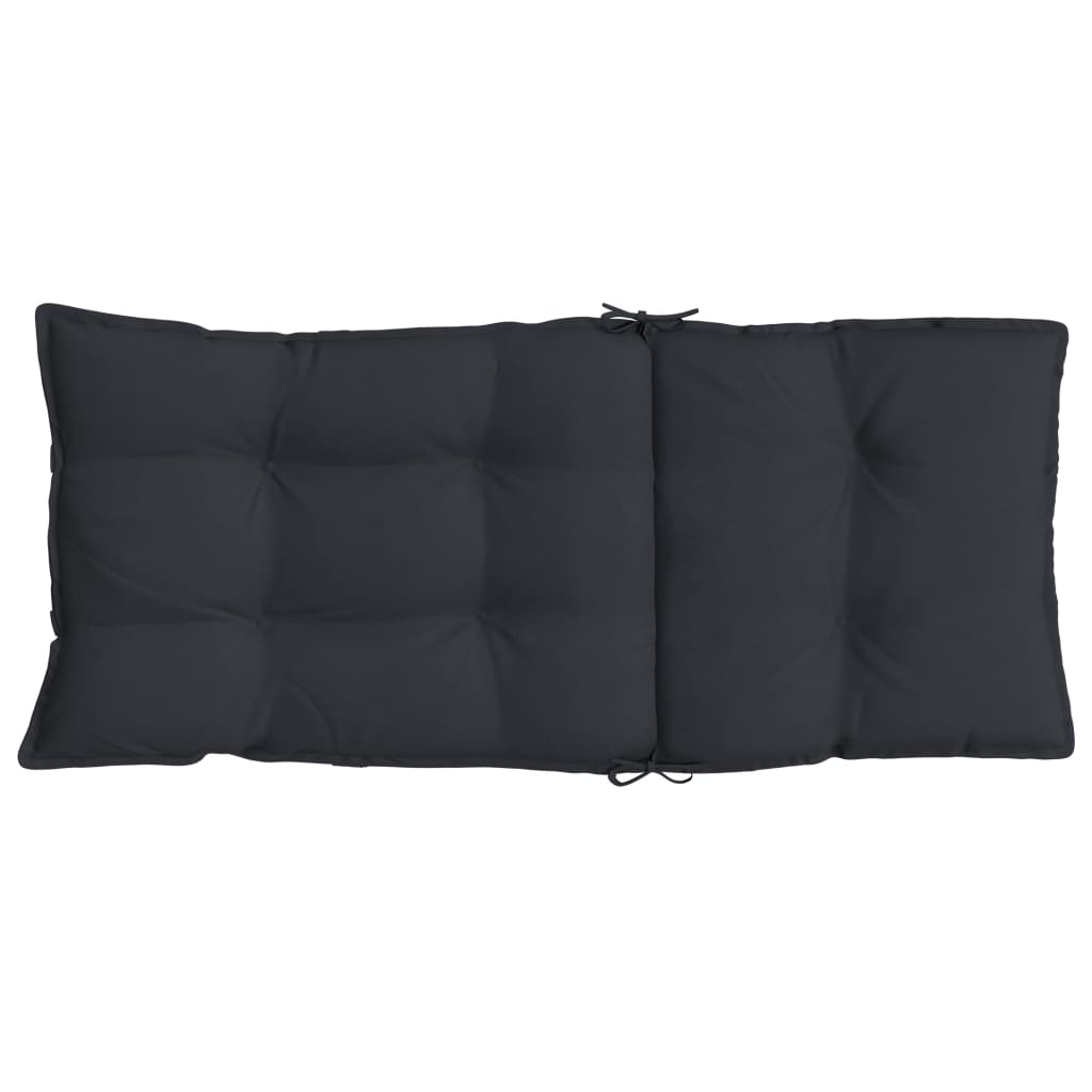 Coussins de chaise à dossier haut lot de 4 noir tissu oxford