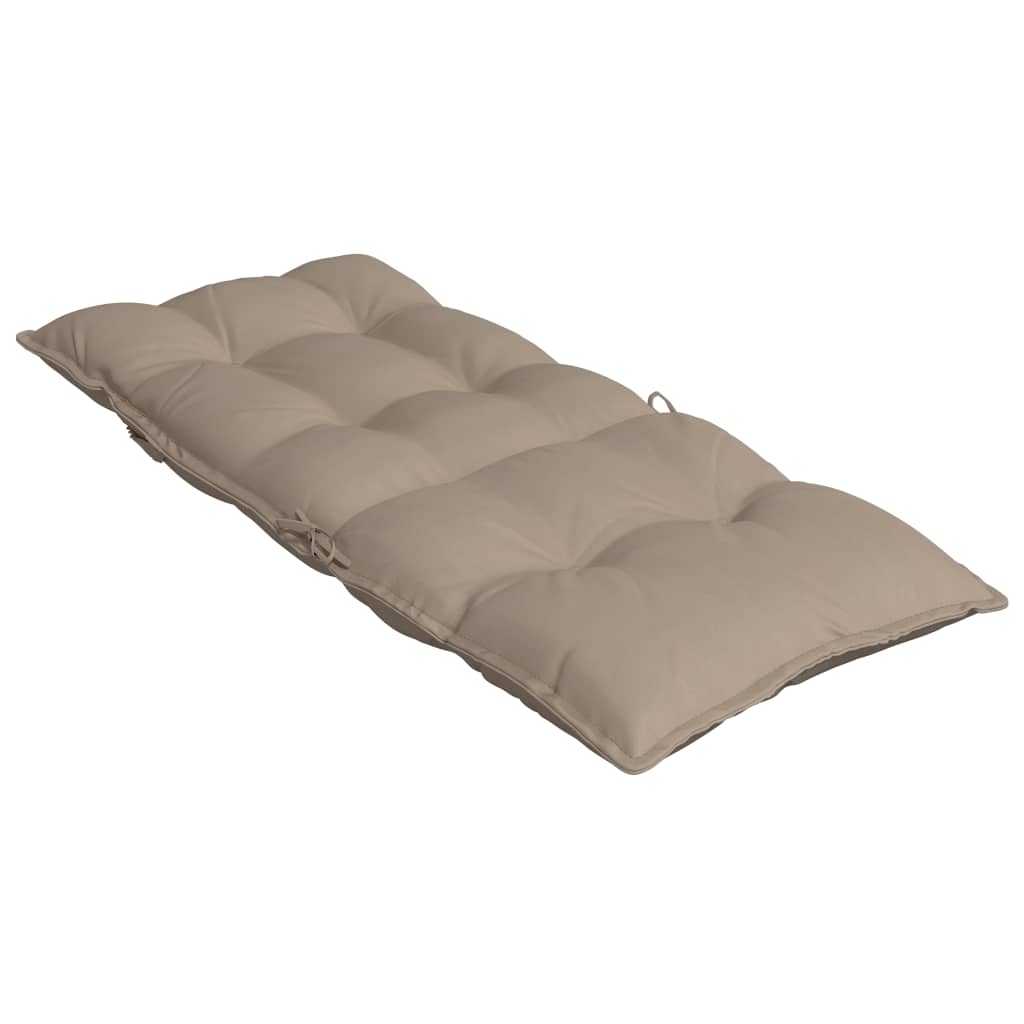 Coussins de chaise à dossier haut lot de 2 taupe tissu oxford