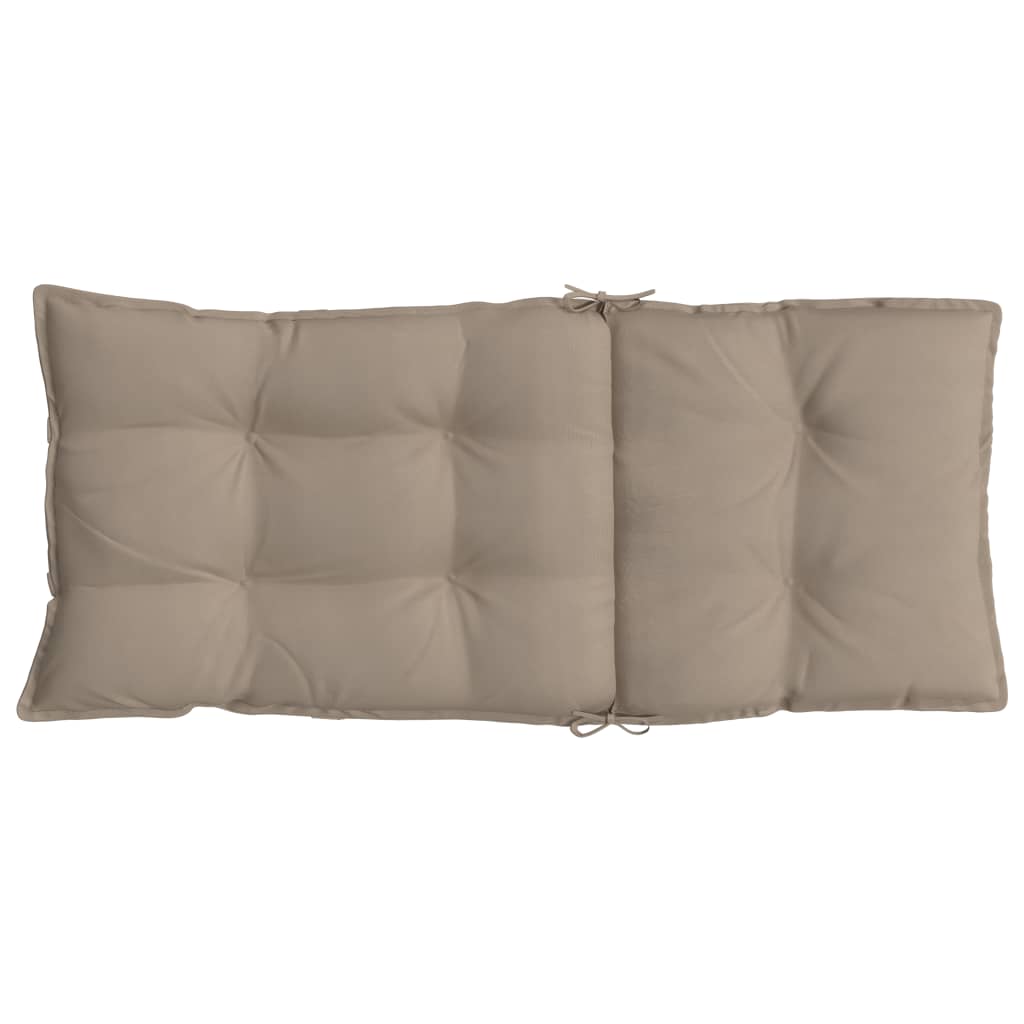 Coussins de chaise à dossier haut lot de 2 taupe tissu oxford