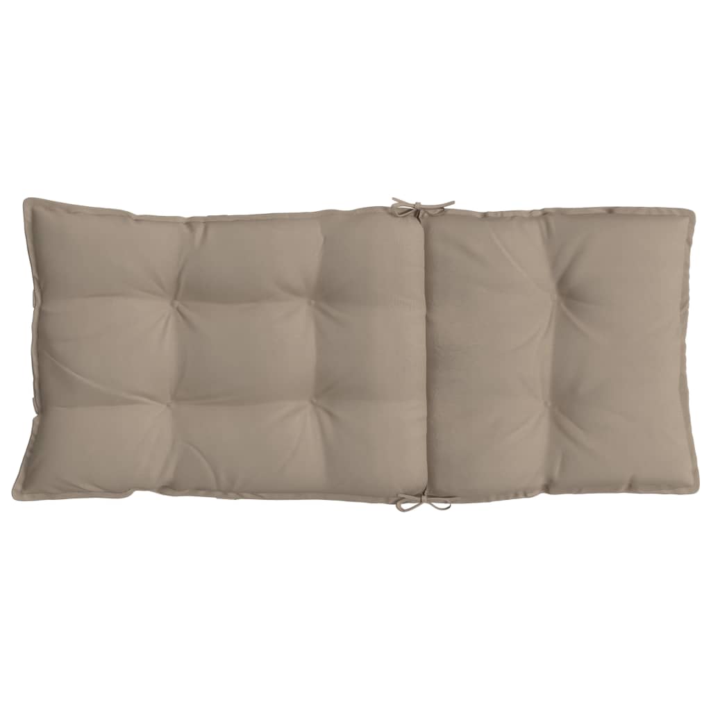 Coussins de chaise à dossier haut lot de 4 taupe tissu oxford