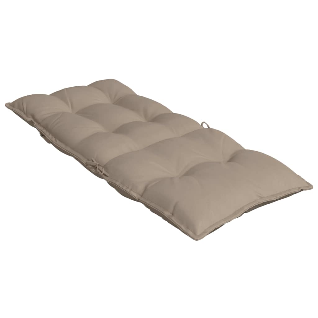 Coussins de chaise à dossier haut lot de 6 taupe tissu oxford