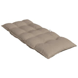 Coussins de chaise à dossier haut lot de 6 taupe tissu oxford