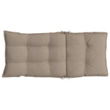 Coussins de chaise à dossier haut lot de 6 taupe tissu oxford