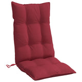 Coussins de chaise à dossier haut lot de 4 rouge bordeaux