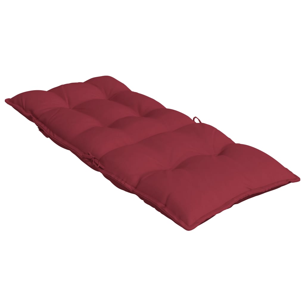 Coussins de chaise à dossier haut lot de 4 rouge bordeaux