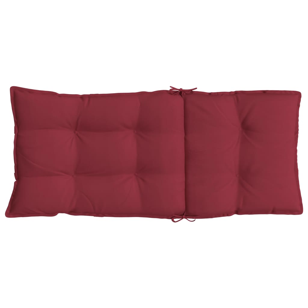 Coussins de chaise à dossier haut lot de 4 rouge bordeaux