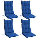 Coussins de chaise à dossier haut lot de 4 bleu royal