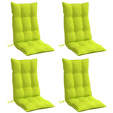 Coussins de chaise à dossier haut lot de 4 vert vif