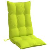 Coussins de chaise à dossier haut lot de 4 vert vif