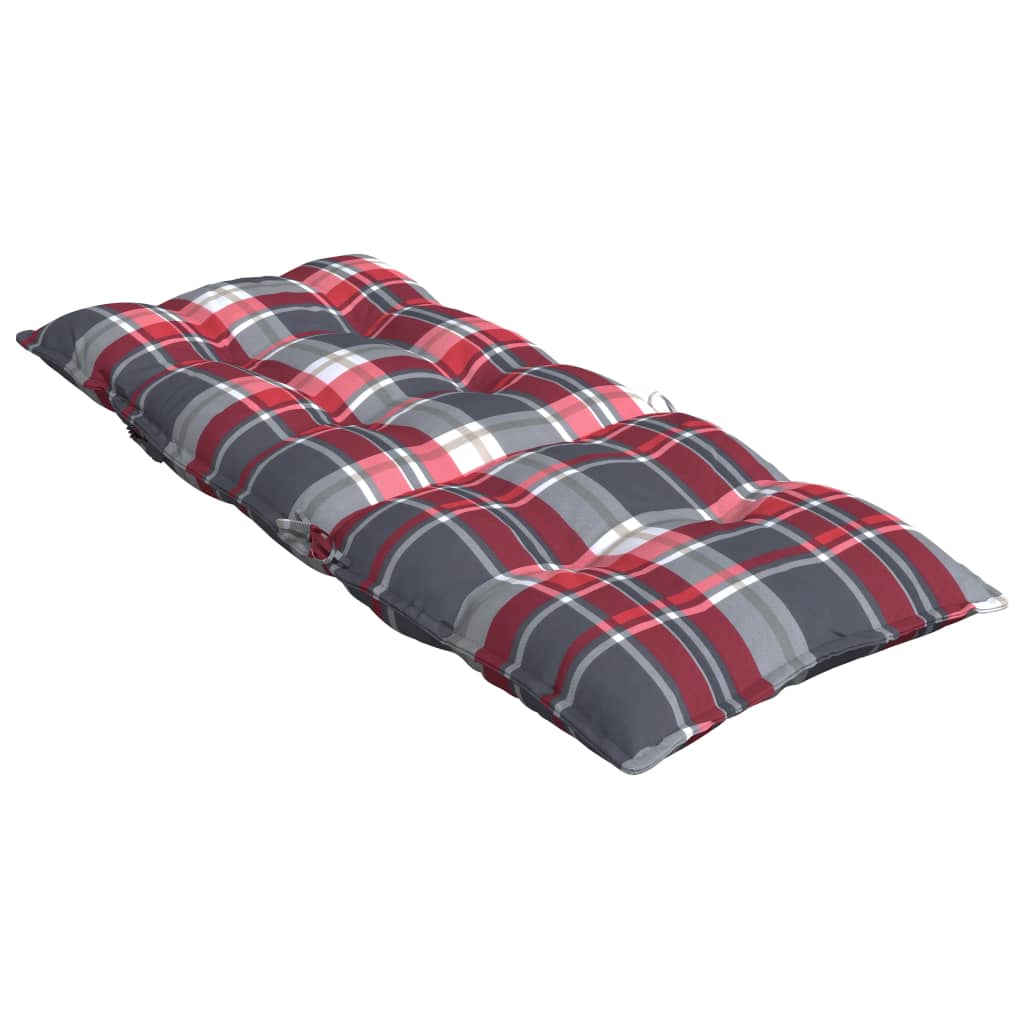 Coussins de chaise à dossier haut lot de 2 motif carreaux rouge