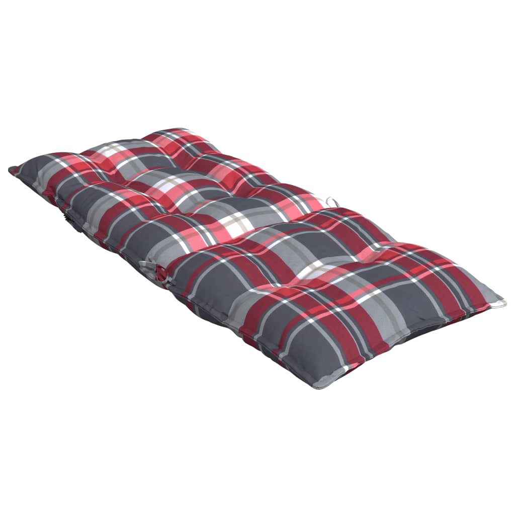 Coussins de chaise à dossier haut lot de 4 motif carreaux rouge