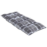 Coussins de chaise à dossier haut lot de 2 motif carreaux gris