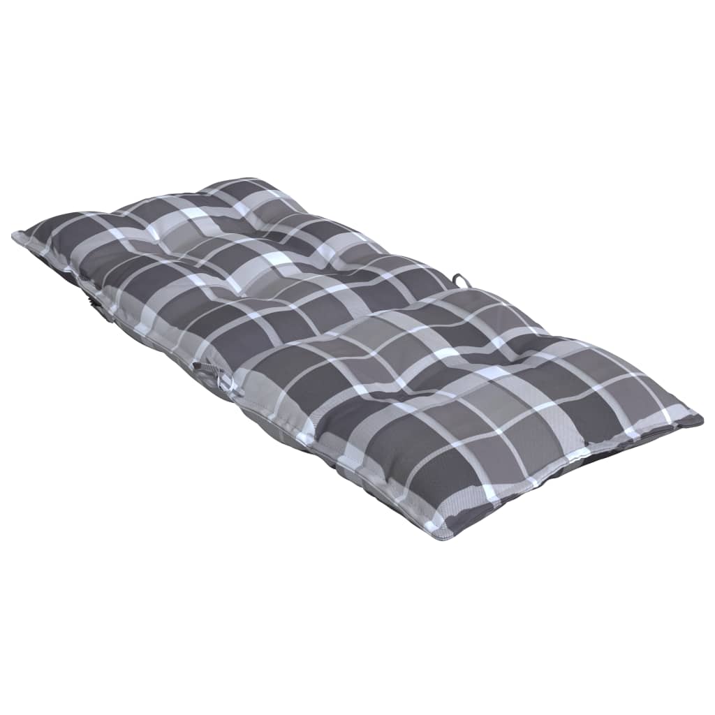 Coussins de chaise à dossier haut lot de 6 motif carreaux gris