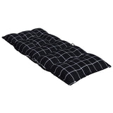 Coussins de chaise à dossier haut lot de 6 motif carreaux noir