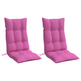 Coussins de chaise à dossier haut lot de 2 rose tissu oxford