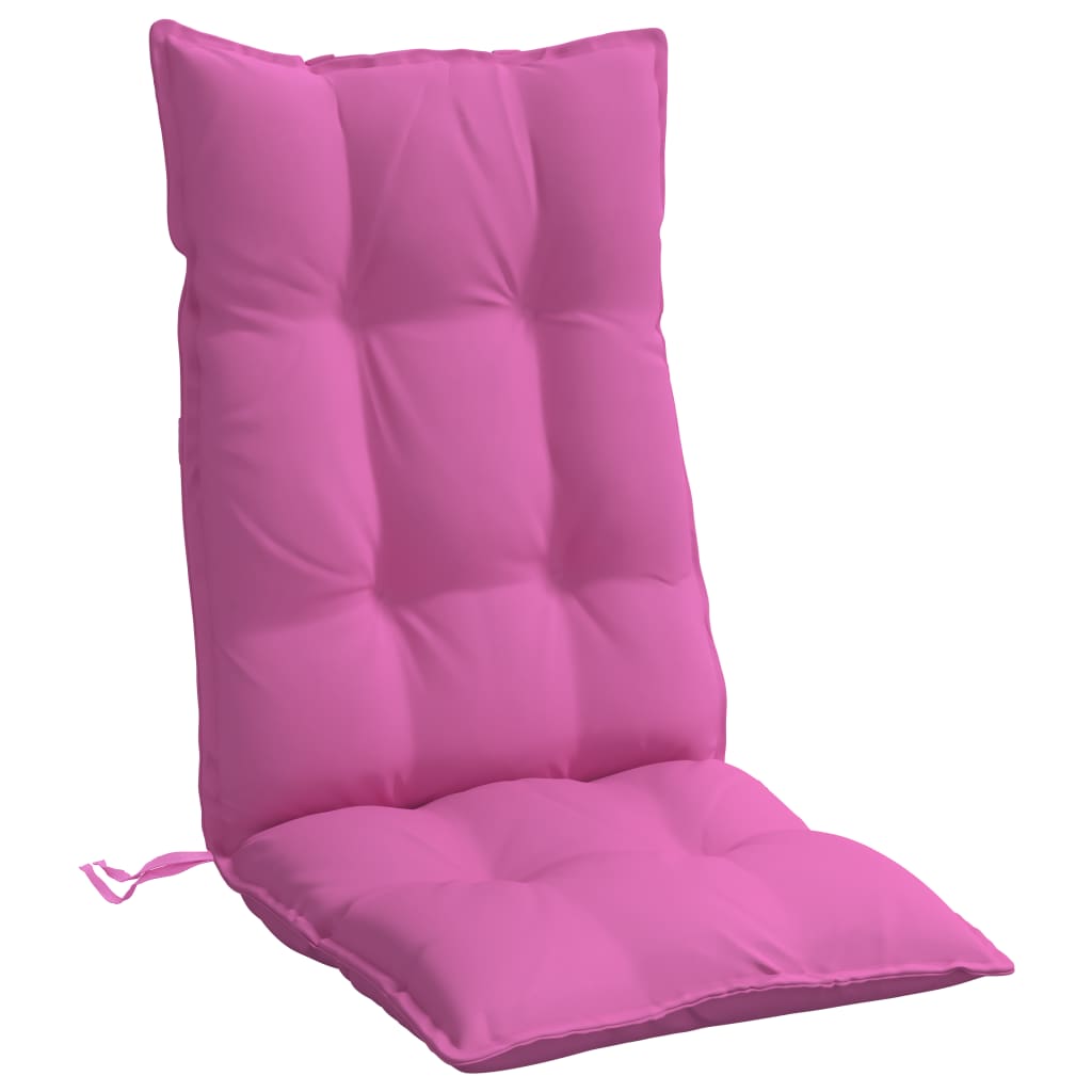 Coussins de chaise à dossier haut lot de 4 rose tissu oxford