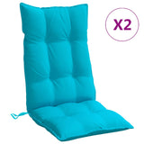 Coussins de chaise à dossier haut lot de 2 turquoise