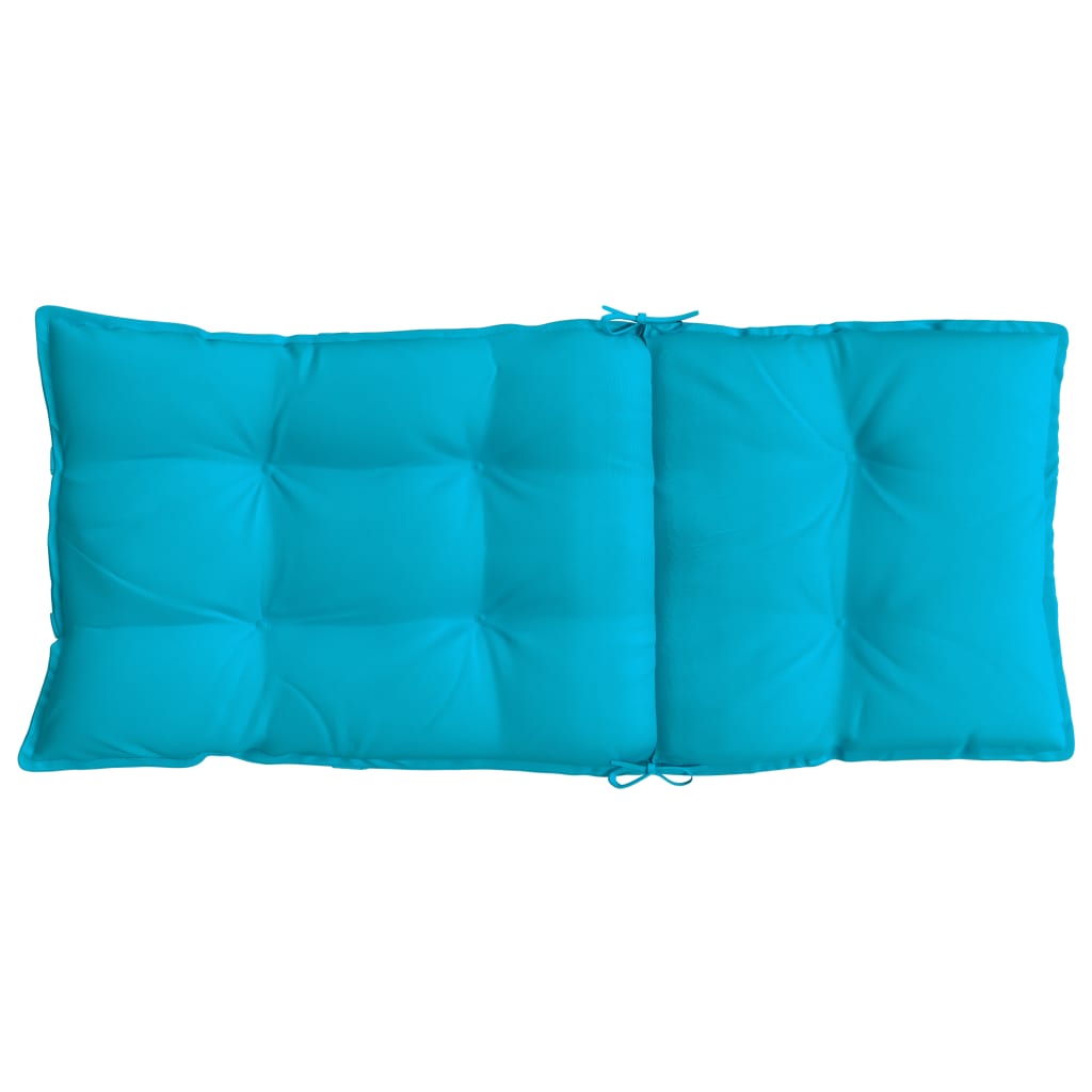 High Back Chair Cushions Set of 2 Turquoise