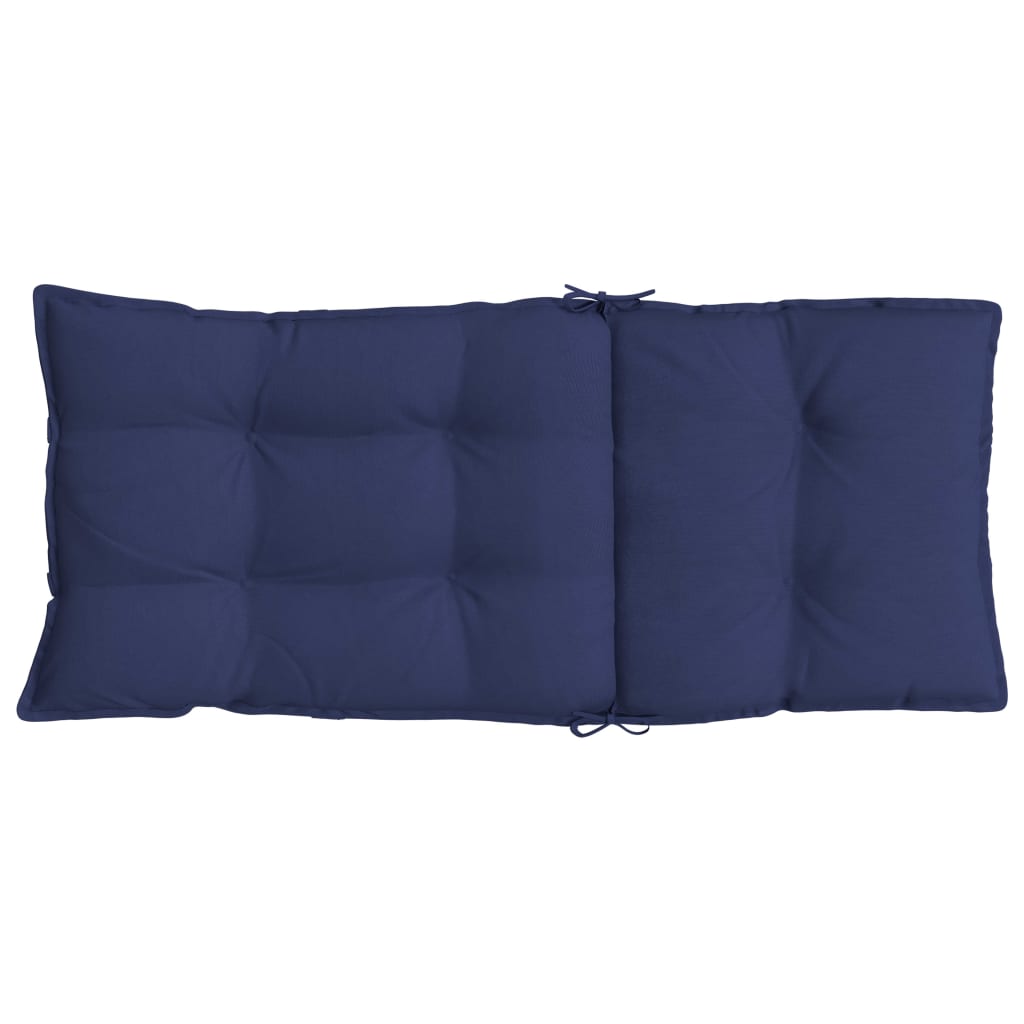 Coussins de chaise à dossier haut lot de 4 bleu marine