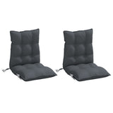 Coussins de chaise à dossier bas lot de 2 anthracite