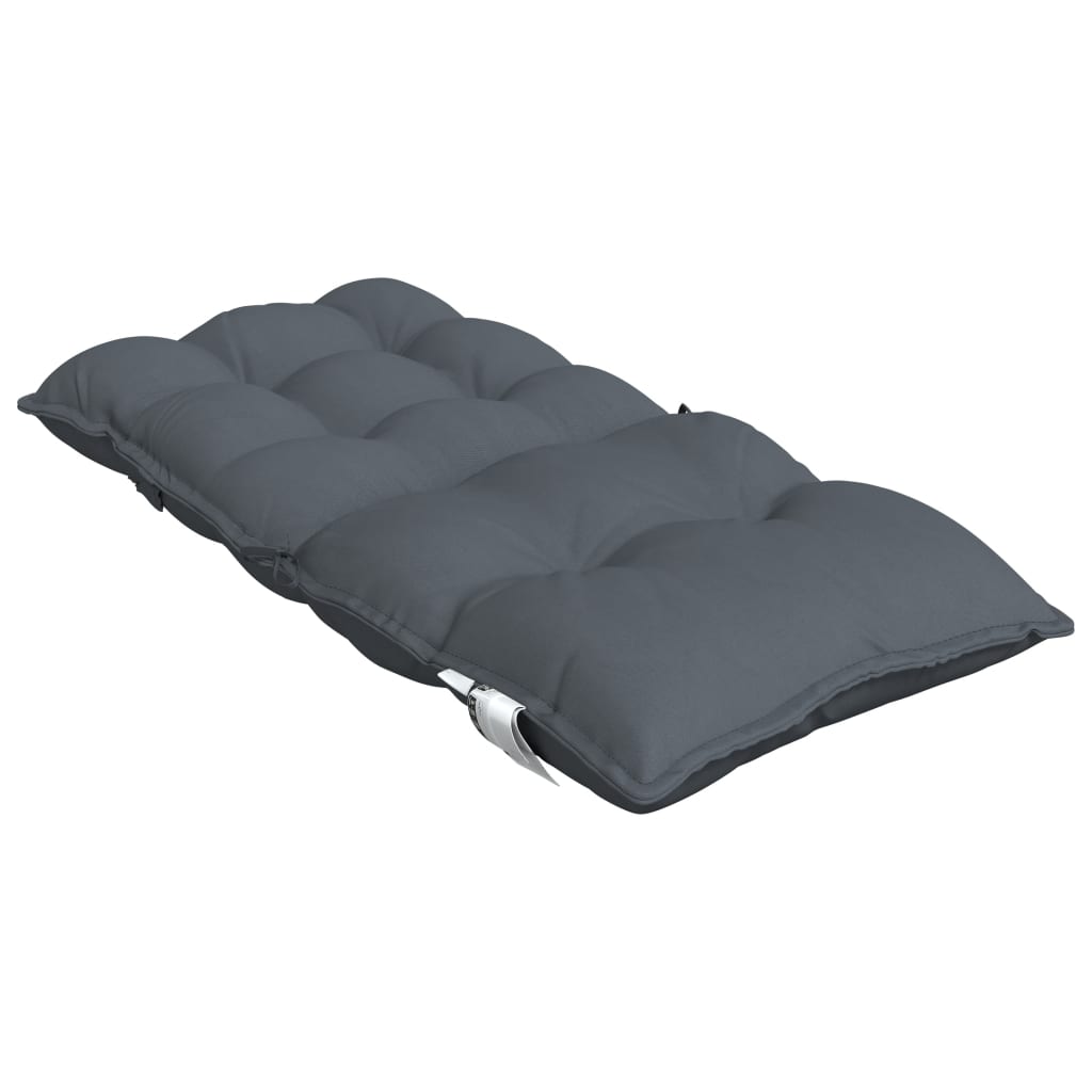 Coussins de chaise à dossier bas lot de 2 anthracite