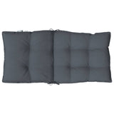 Coussins de chaise à dossier bas lot de 2 anthracite