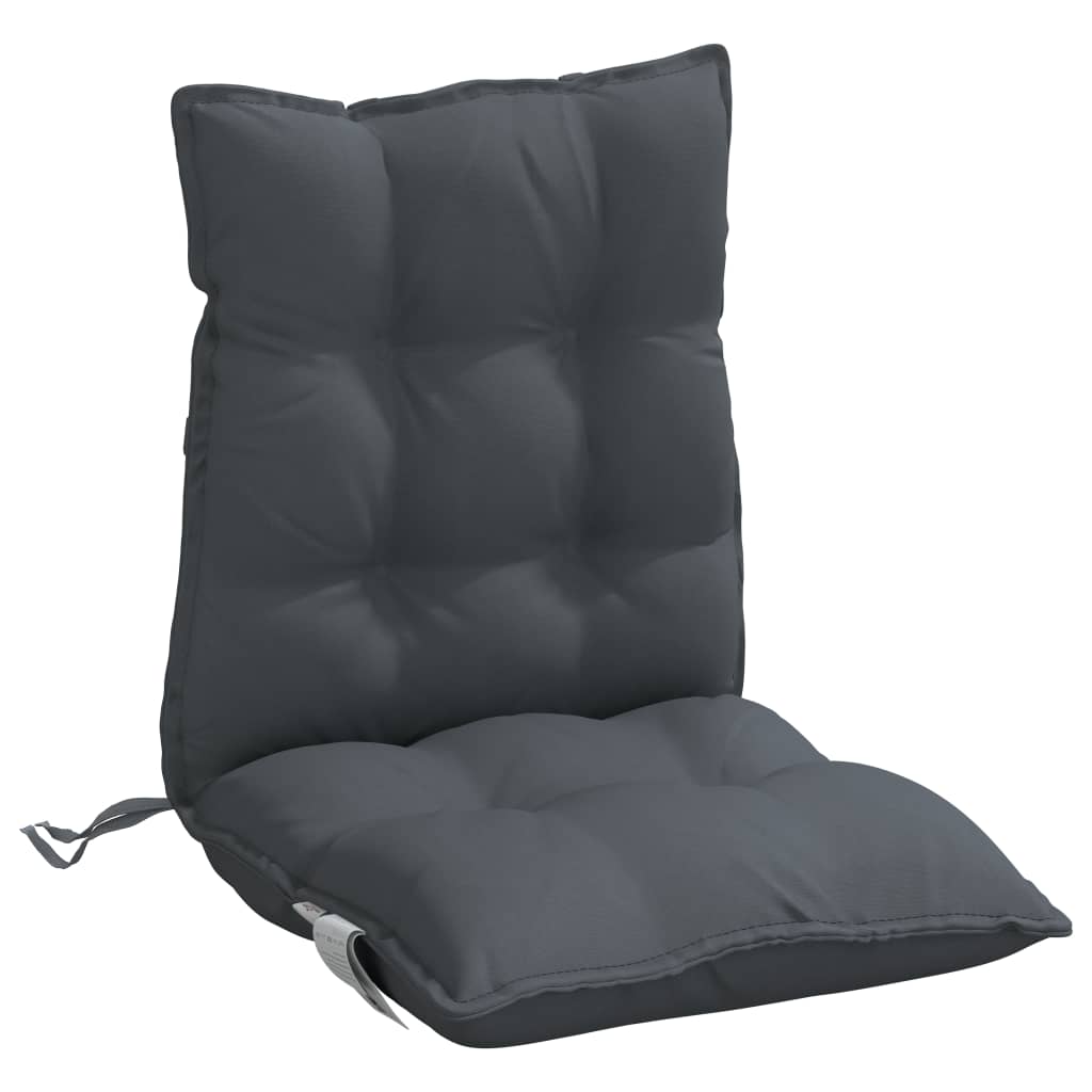 Coussins de chaise à dossier bas lot de 4 anthracite