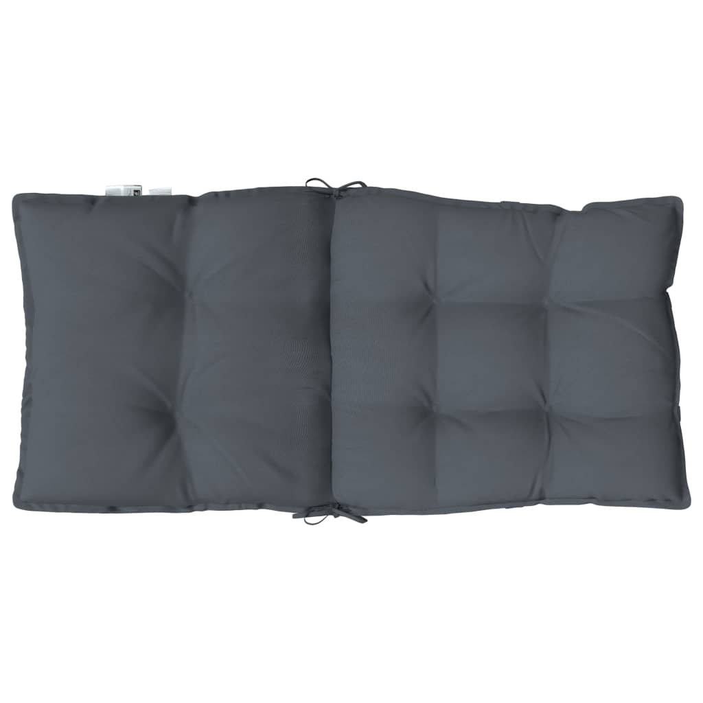 Coussins de chaise à dossier bas lot de 6 anthracite