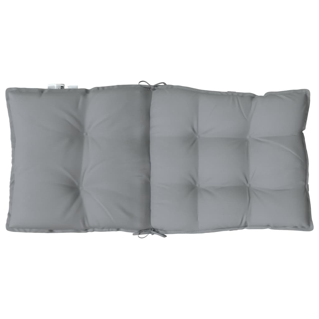 Coussins de chaise à dossier bas lot de 2 gris tissu oxford