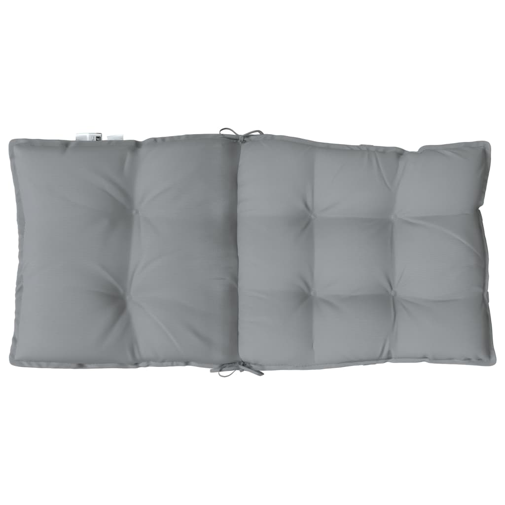 Coussins de chaise à dossier bas lot de 4 gris tissu oxford