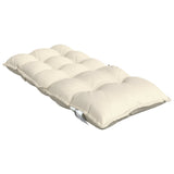 Coussins de chaise à dossier bas lot de 2 crème tissu oxford