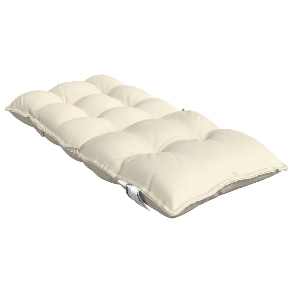 Coussins de chaise à dossier bas lot de 4 crème tissu oxford