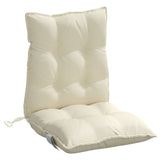 Coussins de chaise à dossier bas lot de 6 crème tissu oxford