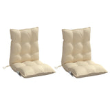 Coussins de chaise à dossier bas lot de 2 beige tissu oxford