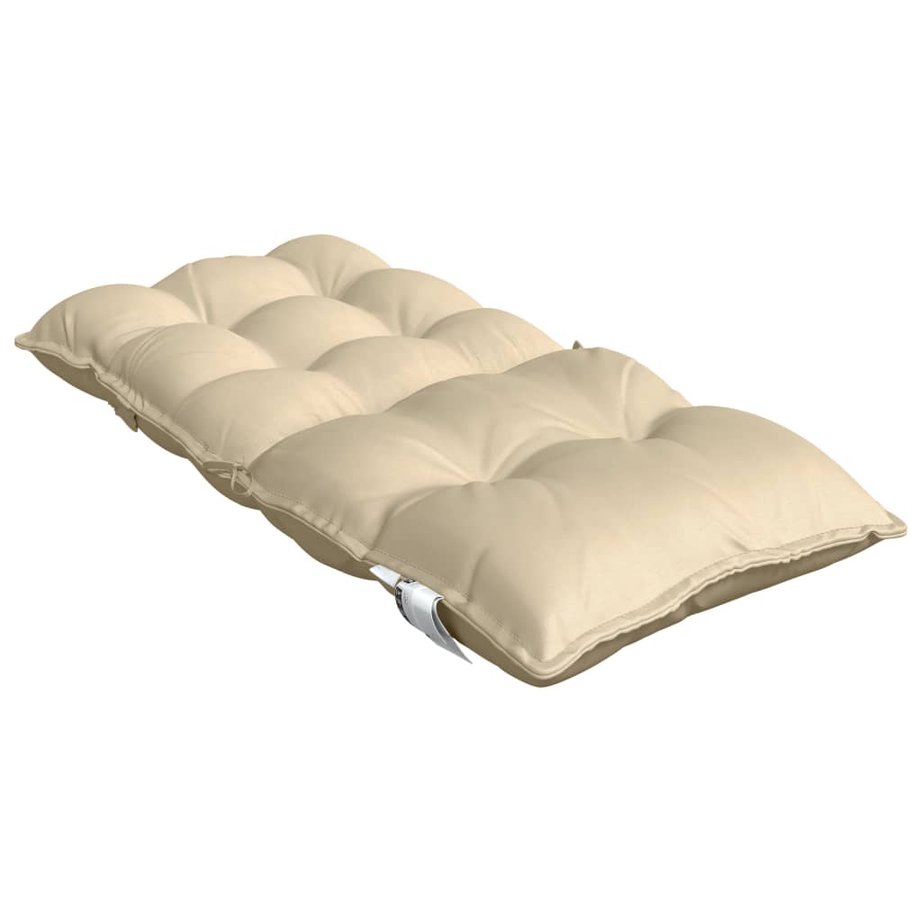 Coussins de chaise à dossier bas lot de 2 beige tissu oxford