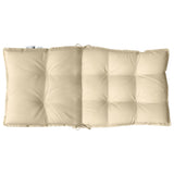 Coussins de chaise à dossier bas lot de 2 beige tissu oxford