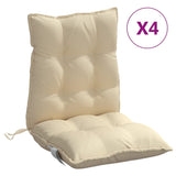 Coussins de chaise à dossier bas lot de 4 beige tissu oxford