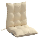 Coussins de chaise à dossier bas lot de 4 beige tissu oxford